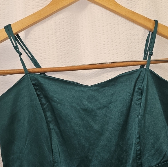 Forever 21 Elegant Teal Spaghetti Strap Dress Size S - Picture 8 of 10